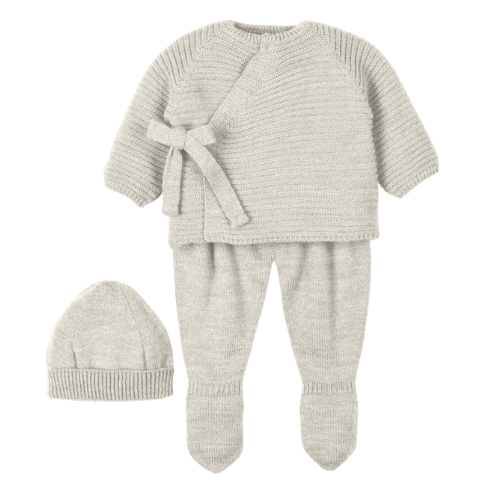 Mac Ilusion Baby Natural Tie Side Knit Outfit