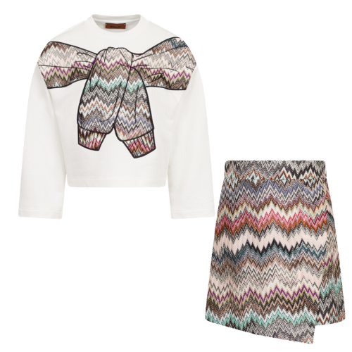 Missoni Girls Multi Zig Zag Skort Set