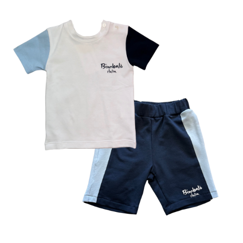 Bimbalo Baby Boys Blue & Navy Shorts Set
