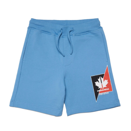 DSQUARED2 Baby Blue Leaf Shorts