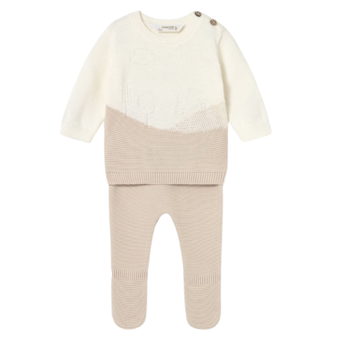 Mayoral Baby Boys Beige Knit Outfit