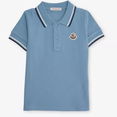 Moncler Enfant Baby Pale Blue Polo