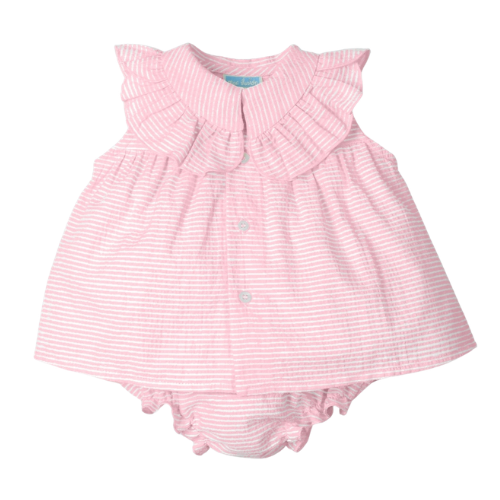 Mac Ilusion Baby Pink Stripe Dress Set