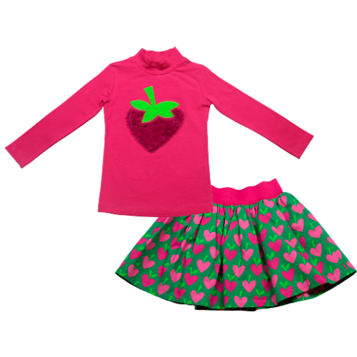 Agatha Ruiz de la Prada Green Heart Skirt Set