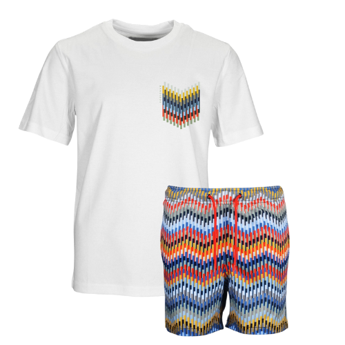 Moda Bandidos Multi Line Zig Swimshorts Set