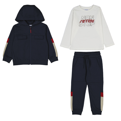 Mayoral Boys Navy Three Piece Jogsuit