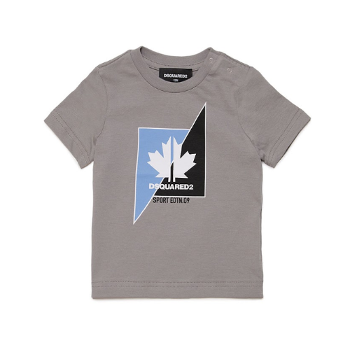 DSQUARED2 Baby Grey Leaf T-Shirt