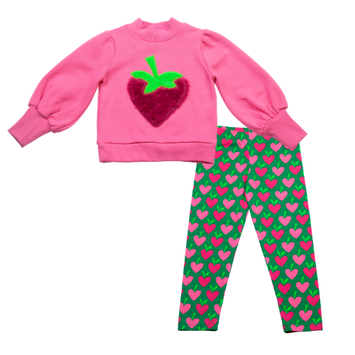 Agatha Ruiz de la Prada Green Heart Leggings Set