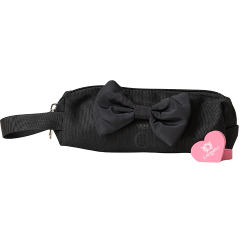 Caramelo Girls Black Bow Pencil Case