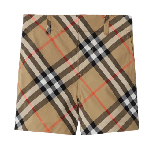 Burberry Boys Check Cotton Shorts