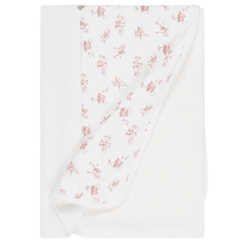 Pureté Du Bébé Pink Toile De Jouy Blanket