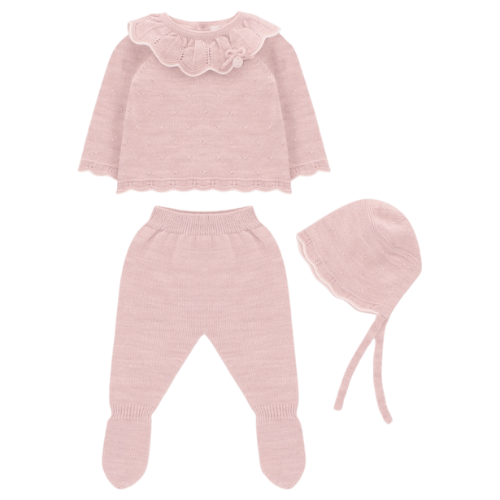 Martin Aranda Pink Knit Three Piece Outfit