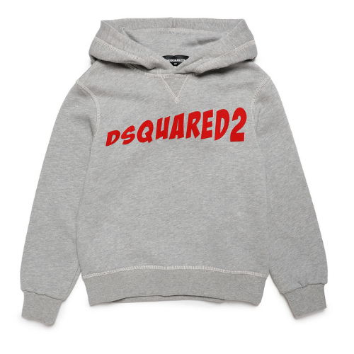 DSQUARED2 Boys Grey & Red Logo Hoodie