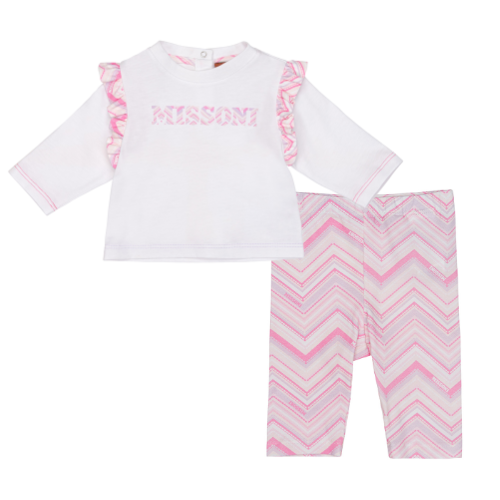 Missoni Baby Pink Zig Zag Leggings Set