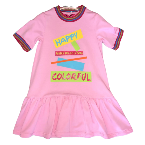 Agatha Ruiz de la Prada Pink Logo Dress