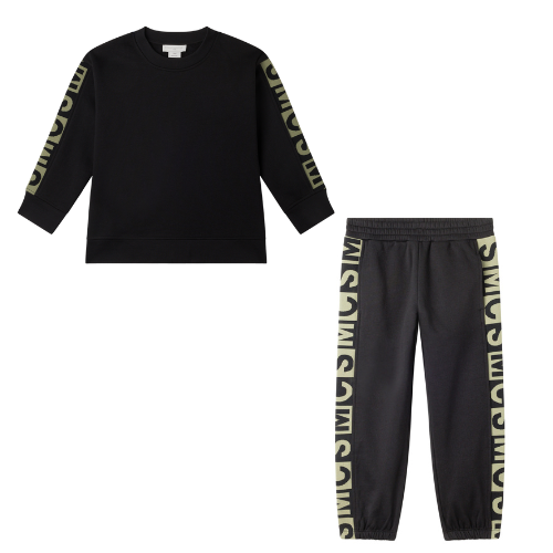 Stella McCartney Boys Black Taping Jogsuit