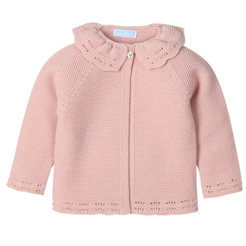 Mac Ilusion Baby Dusty Pink Ruffle Cardigan