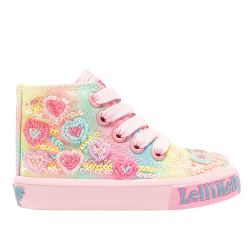 Lelli Kelly Rainbow Heart High Tops