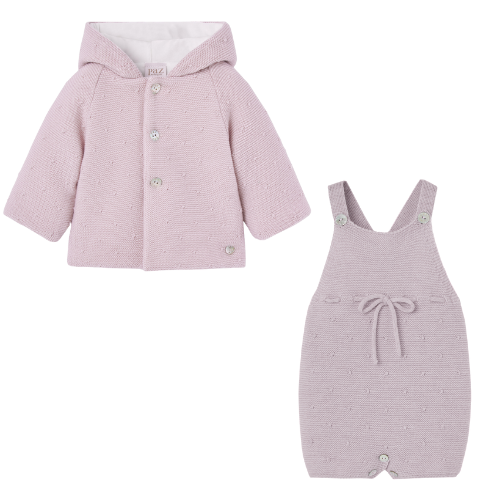 Paz Rodriguez Baby Pink Knit Two Piece Outfit