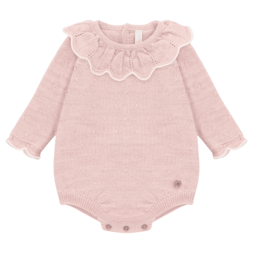 Martin Aranda Baby Girls Pink Knit Romper