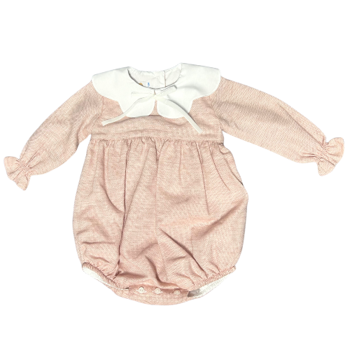 Puro Mimo Pink Bow Collar Romper