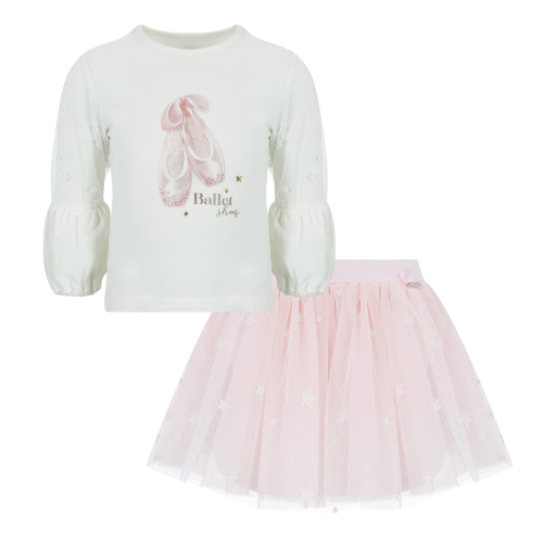 Lapin House Girls Pink Tulle Skirt Set