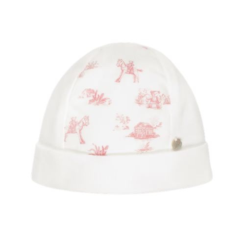 Pureté Du Bébé Pink Toile De Jouy Hat