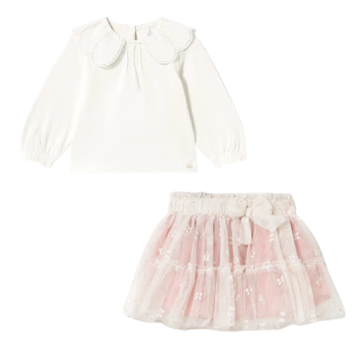Mayoral Baby Shirt & Tulle Skirt Set