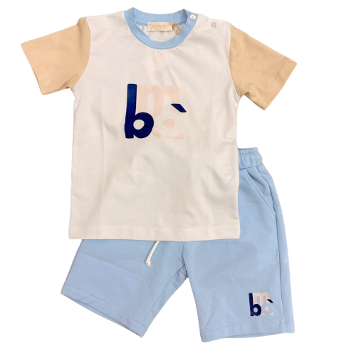 Bimbalo Baby Boys Pale Blue Shorts Set