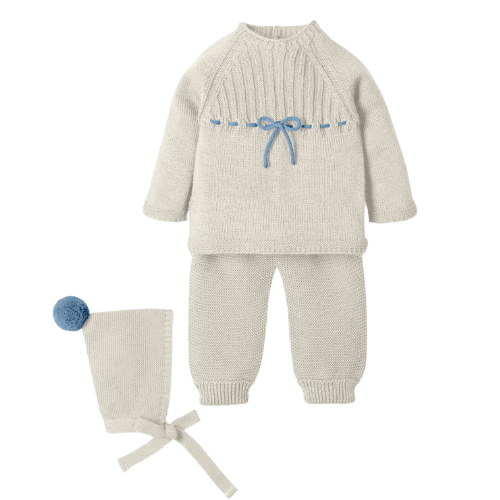 Mac Ilusion Baby Natural Knit 3 Piece Outfit