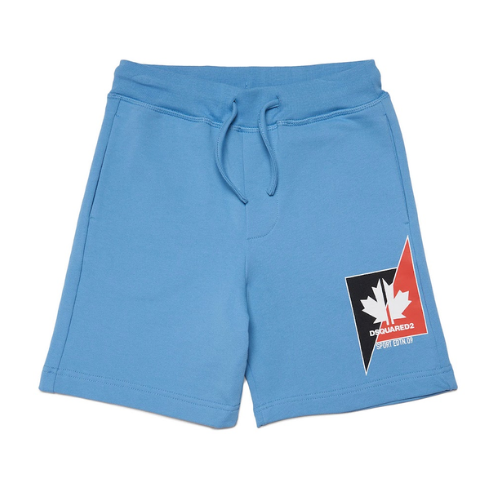 DSQUARED2 Boys Blue Leaf Shorts