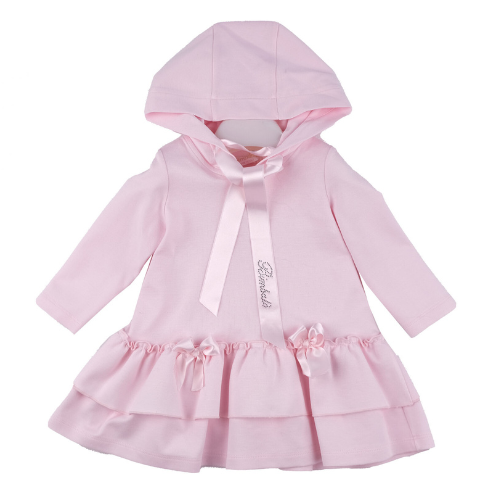 Pink hooded dress best sale