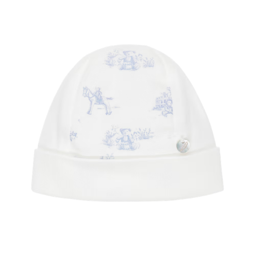 Pureté Du Bébé Blue Toile De Jouy Hat