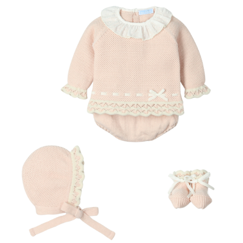 Mac Ilusion Baby Nude Knit Bloomer Outfit