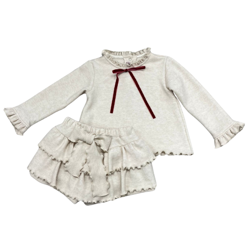 Phi Girls Beige Bow Outfit