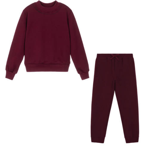 Dolce & Gabbana Boys Maroon Logo Jogsuit