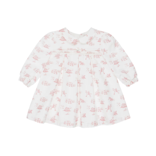 Pureté Du Bébé Pink Toile De Jouy Dress