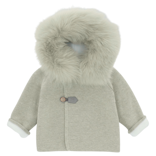 Martin Aranda Baby Beige Fur Hooded Jacket