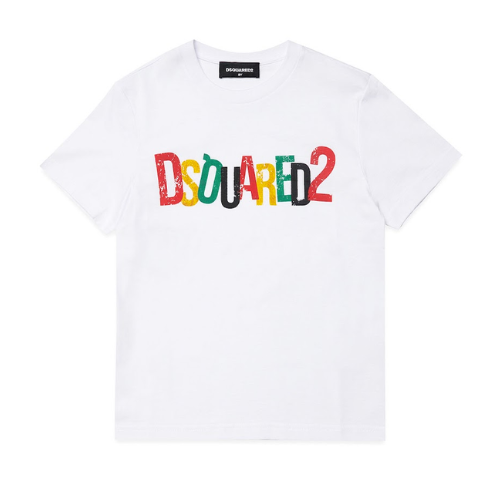 DSQUARED2 Boys White Multi Logo T-Shirt