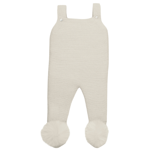 Mac Ilusion Baby Natural Knit Pom Pom Dungarees