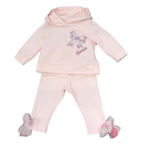 Bimbalo Girls Pink Bow Leggings Set