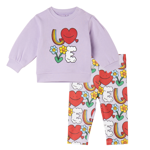 Stella McCartney Baby Lilac LOVE Leggings Set