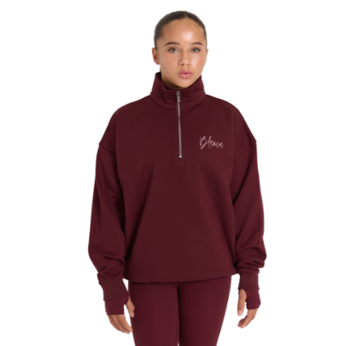 Blanca Sport Girls Cherry Quarter Zip Jumper