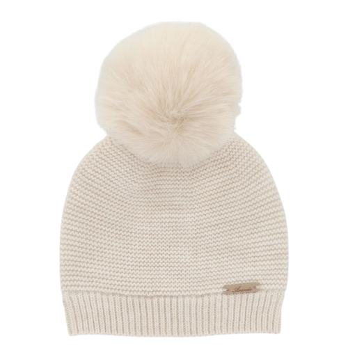 Martin Aranda Baby Beige Fur Bobble Hat