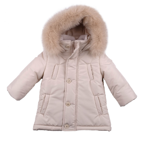 Bimbalo Boys Beige Fur Hood Jacket