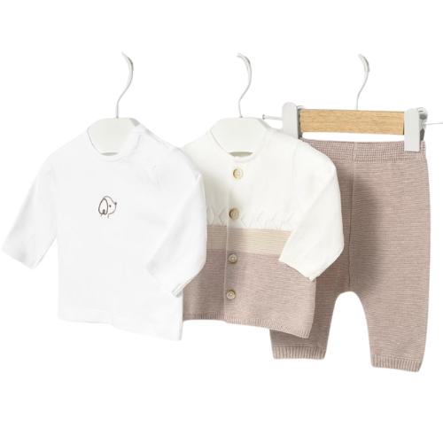 Mayoral Baby Boys Beige Knit Set