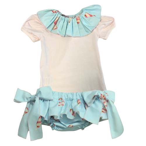 Phi Baby Girls Blue Lolly Bloomers Set