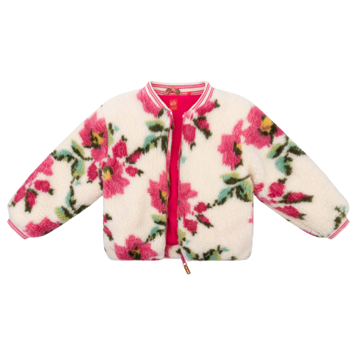 Oilily Girls Floral Fleece Cottage Jacket