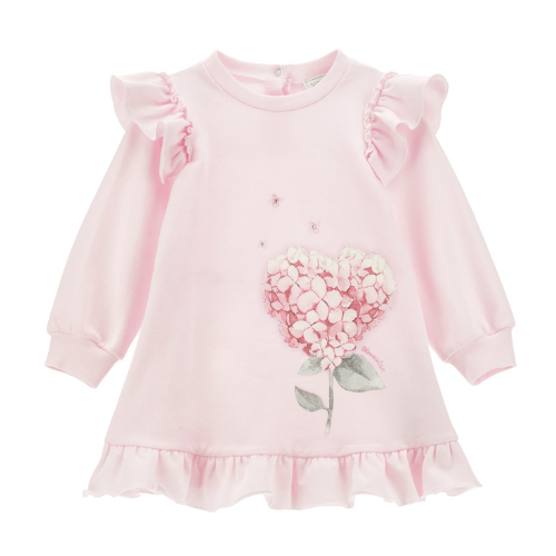 Monnalisa Baby Girls Pink Heart Dress