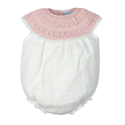 Mac Ilusion Baby White/Dark Nude Romper